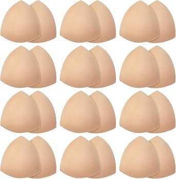 Geyoga 12 Pairs Women Triangle Bra Insert Removable Sports Bra Pads Inserts Women Replacement Pad