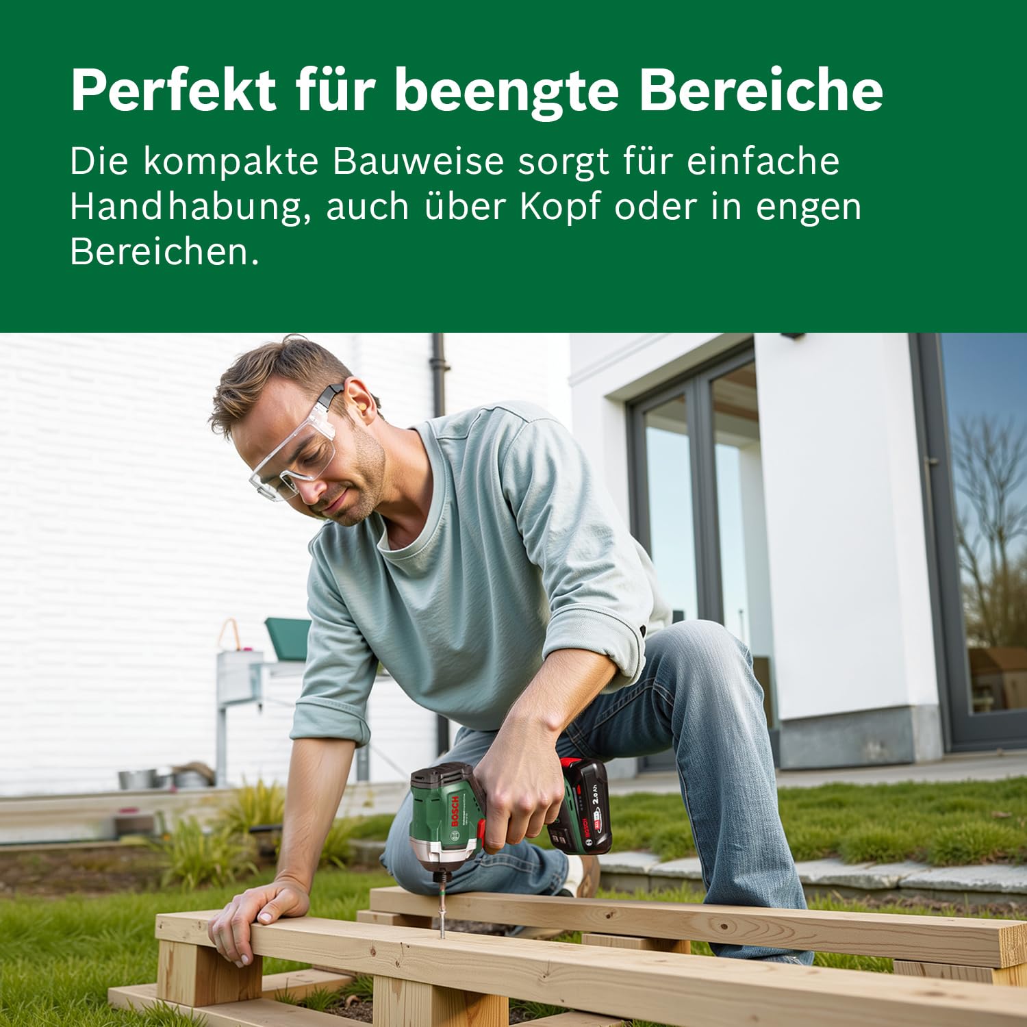 Bosch 18V System Akku-Drehschlagschrauber UniversalImpactDrive 18V-210 (Kraftvoller, kompakter Drehschlagschrauber für die Holzbearbeitung)