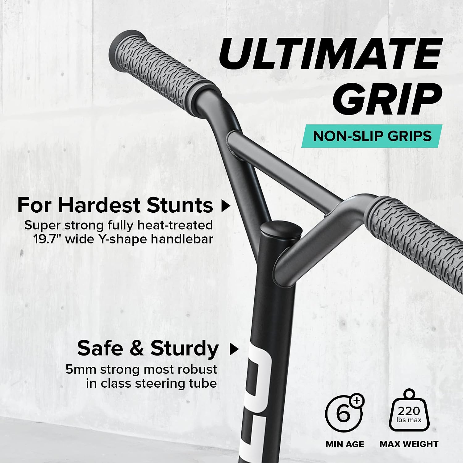 APOLLO Pro Scooter Genius 4.0 - Pro Scooters for Teens, Adults and Kids - Cool Trick Scooters for Stunts, Freestyle Stunt Scooter, BMX Scooter, 220LBS