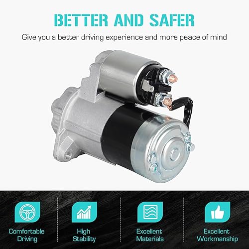 Miniatura 3 de Motor de arranque con transmisión manual Ajuste para Hyundai Elantra 1.8L 96-98 2.0L 99-06, para Tiburon 1.8L 97 2.0L 97-01 03-05, para Tucson 2.0L