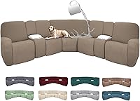 Vista 103 de Fundas 100% impermeables para sofá reclinable seccional, fundas para sofá reclinable en forma de L, funda para sofá seccional de esquina