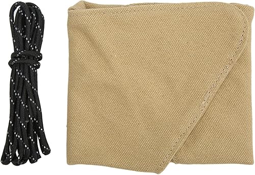 Taburete de trípode de tela para camping, plegable, portátil, triángulo, hecho a mano, resistente, para barbacoa, fiesta, senderismo (caqui)