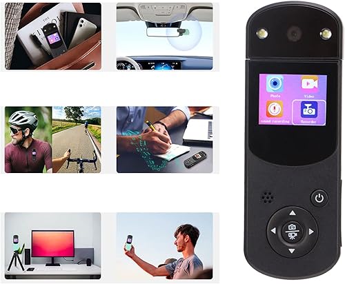 Miniatura 7 de Zyyini Cámara DV de mano, HD 1080P 16MP Cámara digital giratoria Vlogging videocámaras multifuncionales con clip en cámaras de video de acción