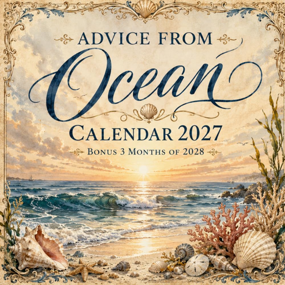 Advice from the Ocean Calendar 2027: Includes 3 Bonus Months of 2028 | Coastal Wisdom, Inspirational Quotes & Seaside Serenity