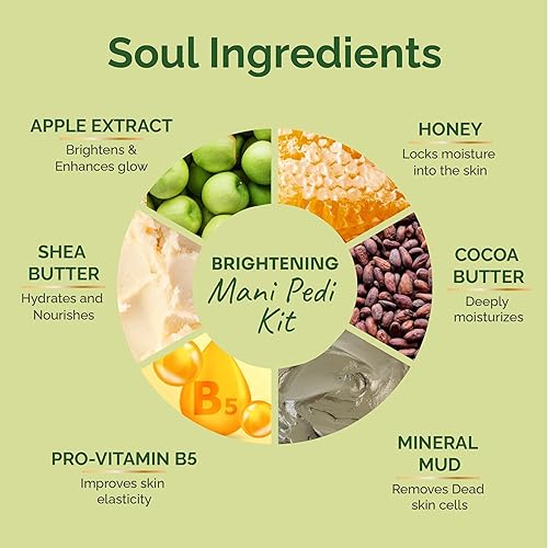 Miniatura 3 de Vedic Valley - Kit de manicura y pedicura - Manzana y miel - 2.65 oz para manos y pies suaves y nutridos juego de spa profesional con remojo,