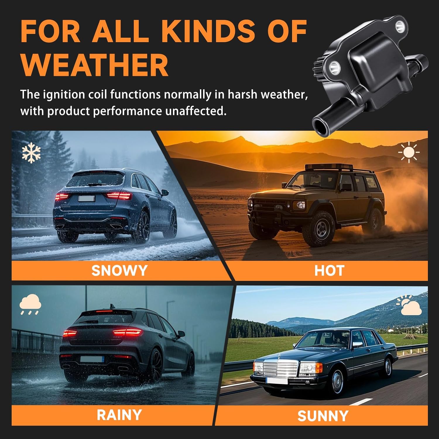 8PCS Square Ignition Coil Pack Compatible with 5.3L 6.0L 6.2L V8 Chevy Tahoe GMC Cadillac Camaro Corvette Express Impala CTS Rainier Avalanche Silverado Suburban Savana 2007 2008 2009 2010 2011, UF413