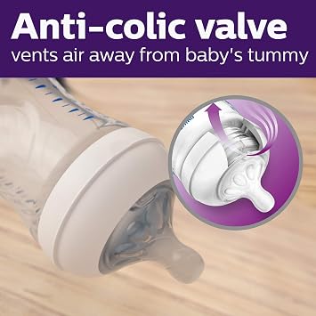 Philips AVENT Natural Glass Baby Bottle, Clear, 8 Oz