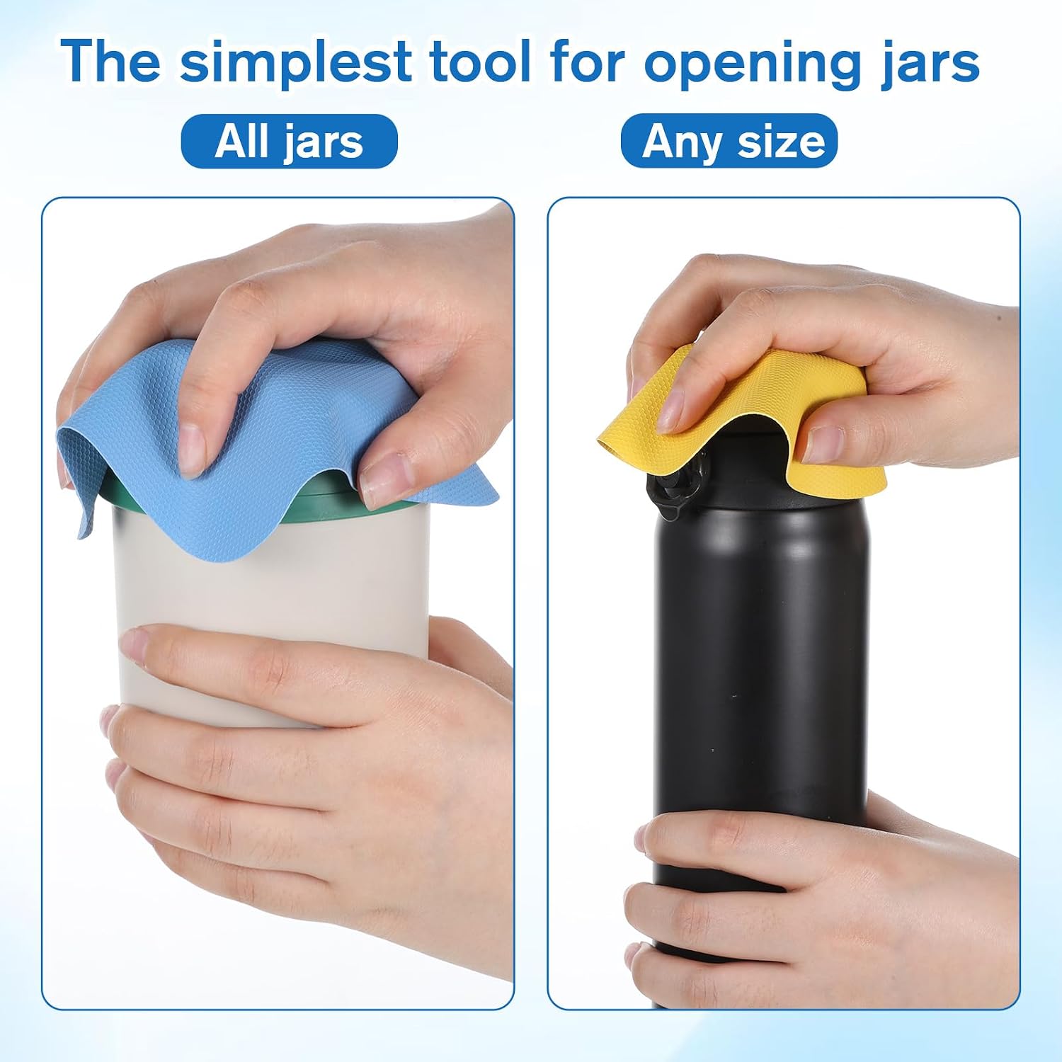 JJUNW 12Pcs Jar Opener Gripper, Jar Openers Gripper Pads, Rubber Jars Opener Kitchen Gadgets Cap Jars Openers, Grippers for Opening Ja rs for Seniors Kitchen Coasters Tool(Style A)