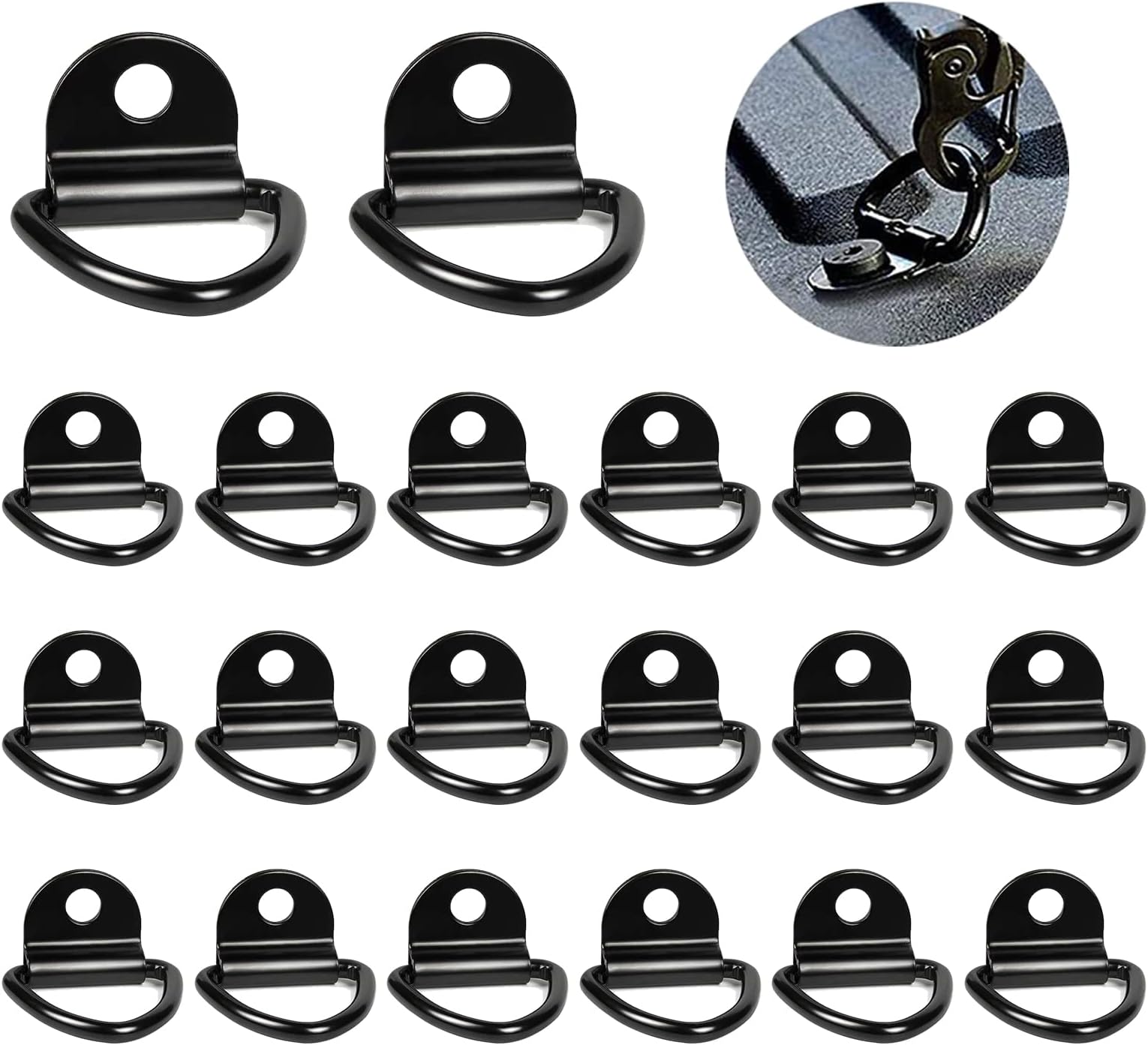Anneaux D En Acier - Lot De 8, Charge 200 Kg, Pour Remorque, Camion, Moto, Bateau