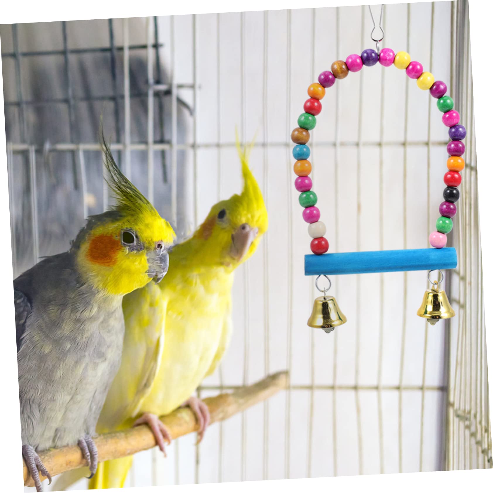 Totority 1Set Swing Kit Bird Climbing Bird for Parakeets for Chewing Resting and Exercising Bird Cages