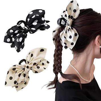2 Pcs Western Bow Claw Clip for Women, Extra Large Paisley Hair Claws Non-Slip for Thick Hair, Boho Bandana Hair Clips Fashion Hair Accessories Gift for Teen Girls