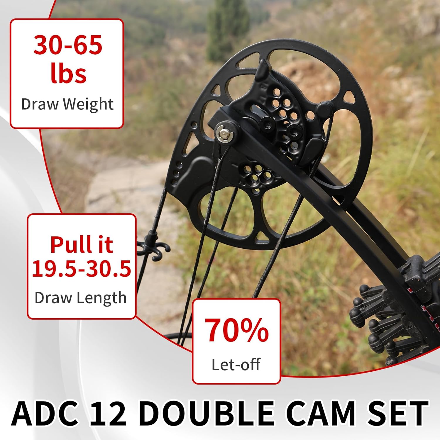 Compound Bow and Arrow Set Adult Archery Kit Adjustable Draw Weight 30-65LBS Beginner Shooting Outdoors Convenient to Carry for Travel and Hunting Complete Set