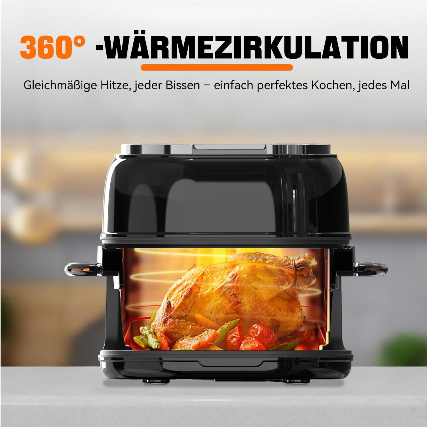 Comparison showing easy cleaning of the KAITOL glass air fryer basket versus a traditional metal air fryer basket