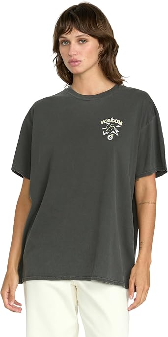 Volcom Womens Stones Throw Short Sleeve Boyfriend Tee Organic Cotton Jersey T-Shirt