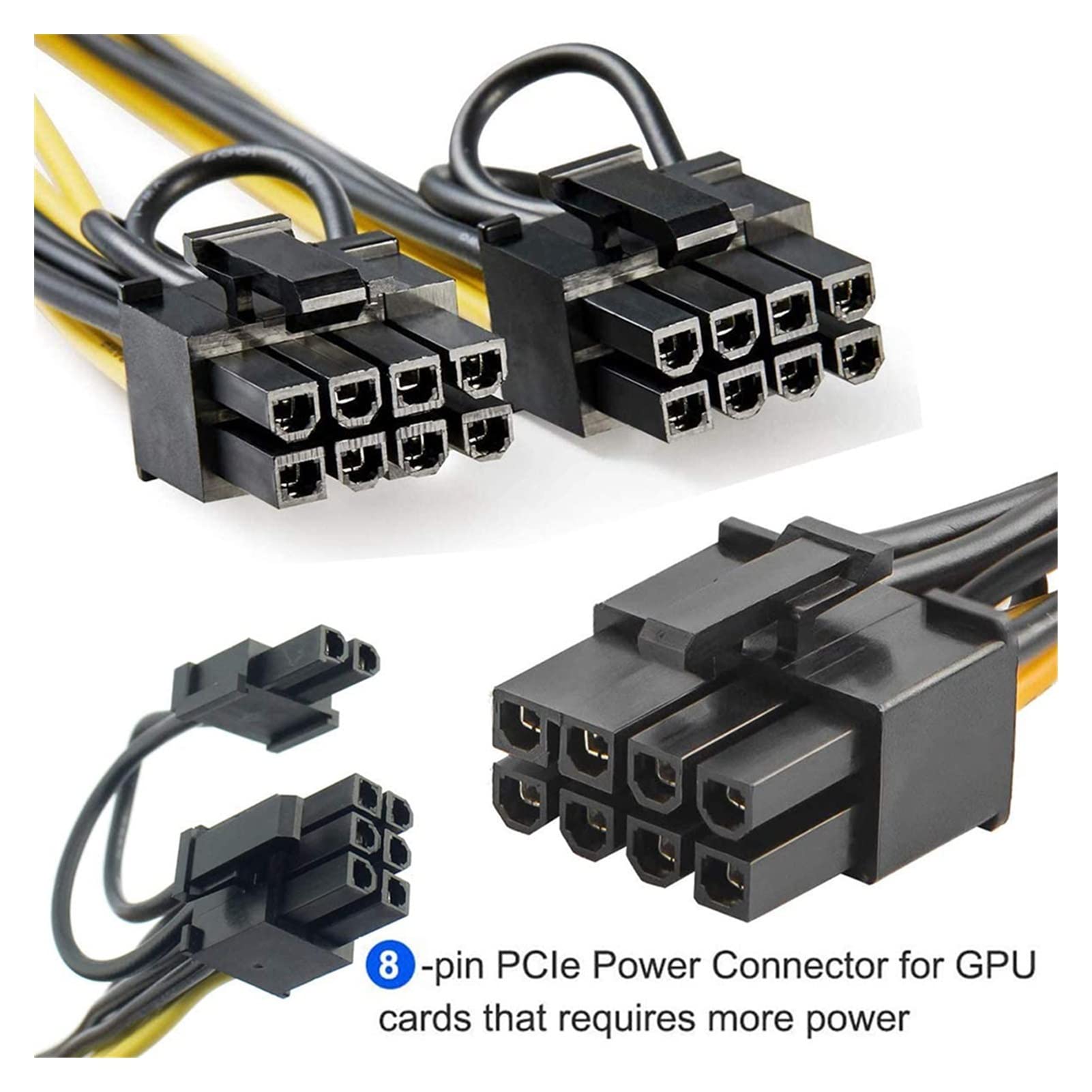 Câble D'adaptateur 4 Broches Mâle Vers 8 Broches Femelle PCI Express - Longueur 20 Cm, Pour Alimentation PC