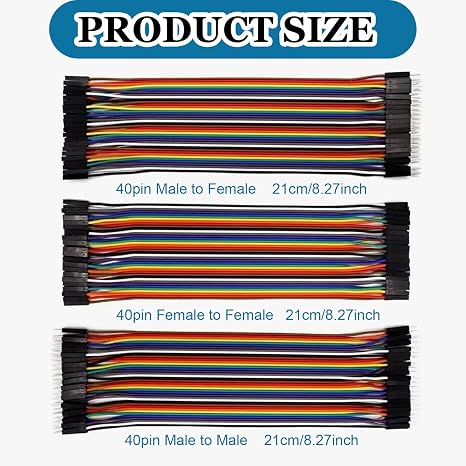 Multicolored Dupont Wire,DupontBreadboard RibbonCable,Compatible forArduino