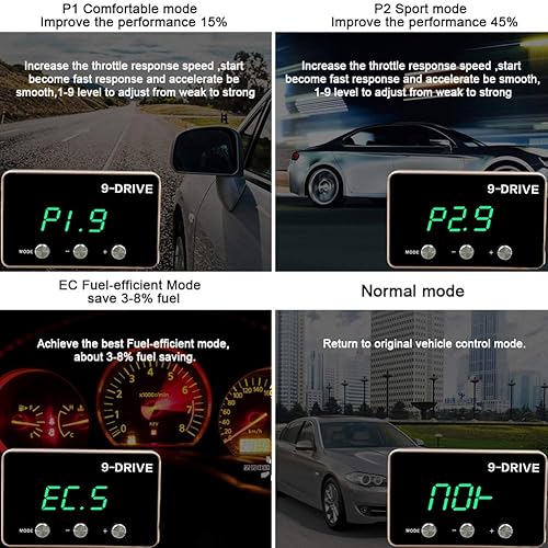 Miniatura 5 de Controlador de respuesta del acelerador, controlador electrónico inteligente del acelerador de 9 modos de conducción, acelerador de carreras, para