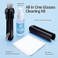 Vista 6 de Limpiador de Gafas Kit de Limpieza de Anteojos, Spray de Limpiadores de Lentes con Paño de Microfibra, Kit de Limpieza de Gafas Portátil