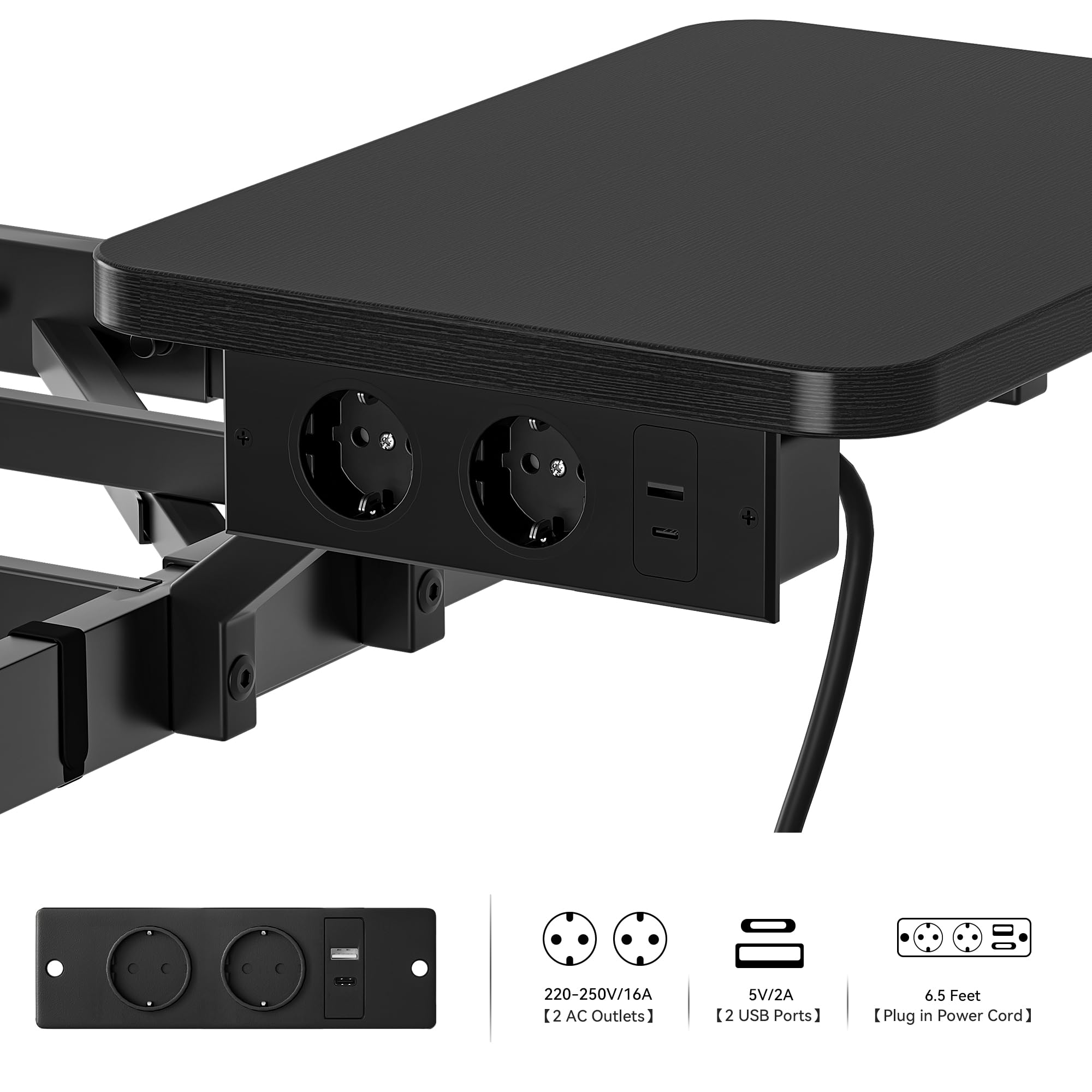 YITAHOME Estructura de Cama con iluminación LED, estación de Carga USB, Interfaz Tipo C, diseño Flotante, Marco de Metal, Funda de Tela sin colchón, 140 x 200 cm