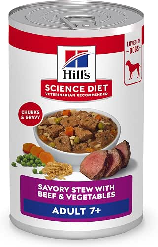 Hill's Science Diet Adult 7+ Wet Dog Food, Beef &