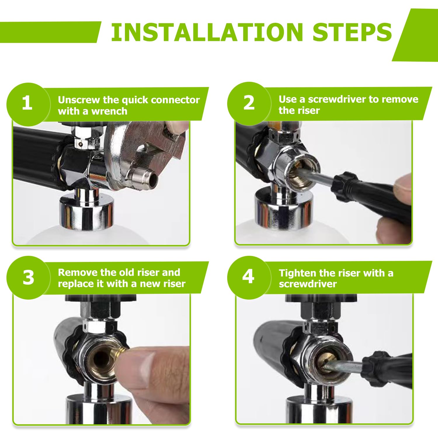 1.1 mm Foam Cannon Orifice Nozzle and Foam Maker Adapted to Snow Foam Lance and Thread Nozzle Tips 4Pcs Foam nozzle 4Pcs foam maker product thumbnail 7