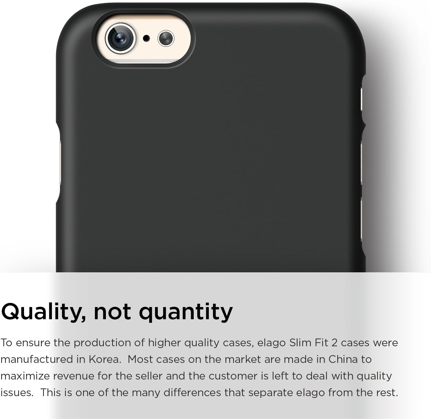 iPhone 6S Case, elago [Slim Fit 2][Soft Feel Black] - [Light][Minimalistic][True Fit] – for iPhone 6/6S