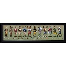 History America American Football Framed Wall Art 24" x 6" | Historical Timeline Wall Decor, Made in the USA