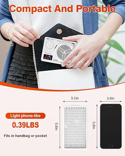 Miniatura 7 de Red Light Therapy for Face and Body, Portable Red Light Therapy Panel, 660nm Red Light and 850nm Infrared Light for Pain Relief, Skin Care, Red