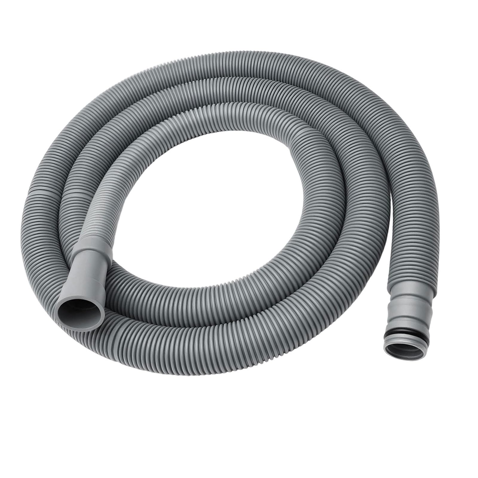 Tsophreniq PVC Dishwasher Hose Replacement AEM74333104 Drain Component, Gray Corrugated Form, Molded Connector, Household Repair Task Use Dishwasher Outlet Hose Discharge