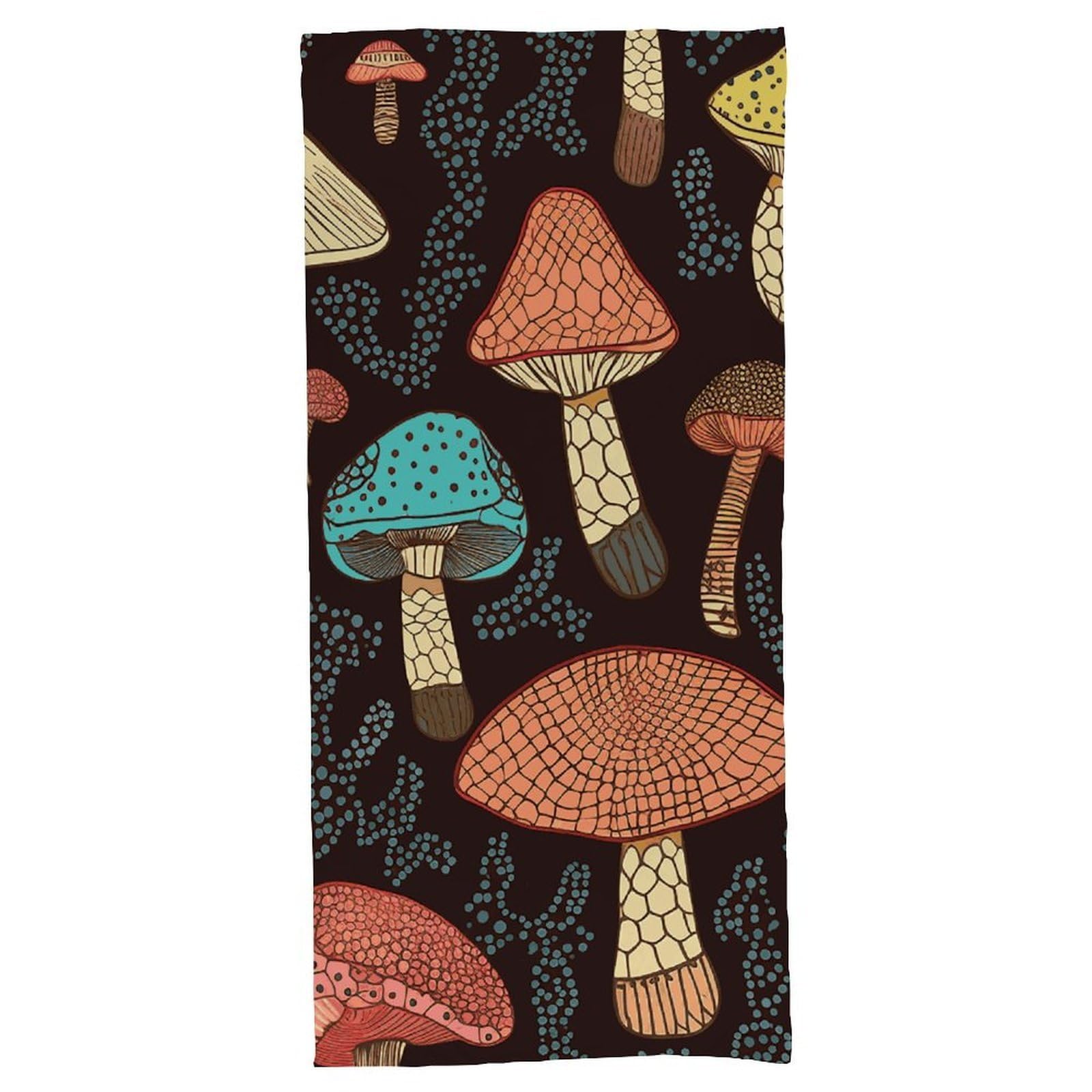 VstaDank Mushroom Bath Towel, Luxury Quick-Dry Beach Towel, Soft Absorbent Home Shower Towel 70 X 140 Cm, Suitable for Travel, Beaches, and Gyms, Resistant to Fading, Odorless