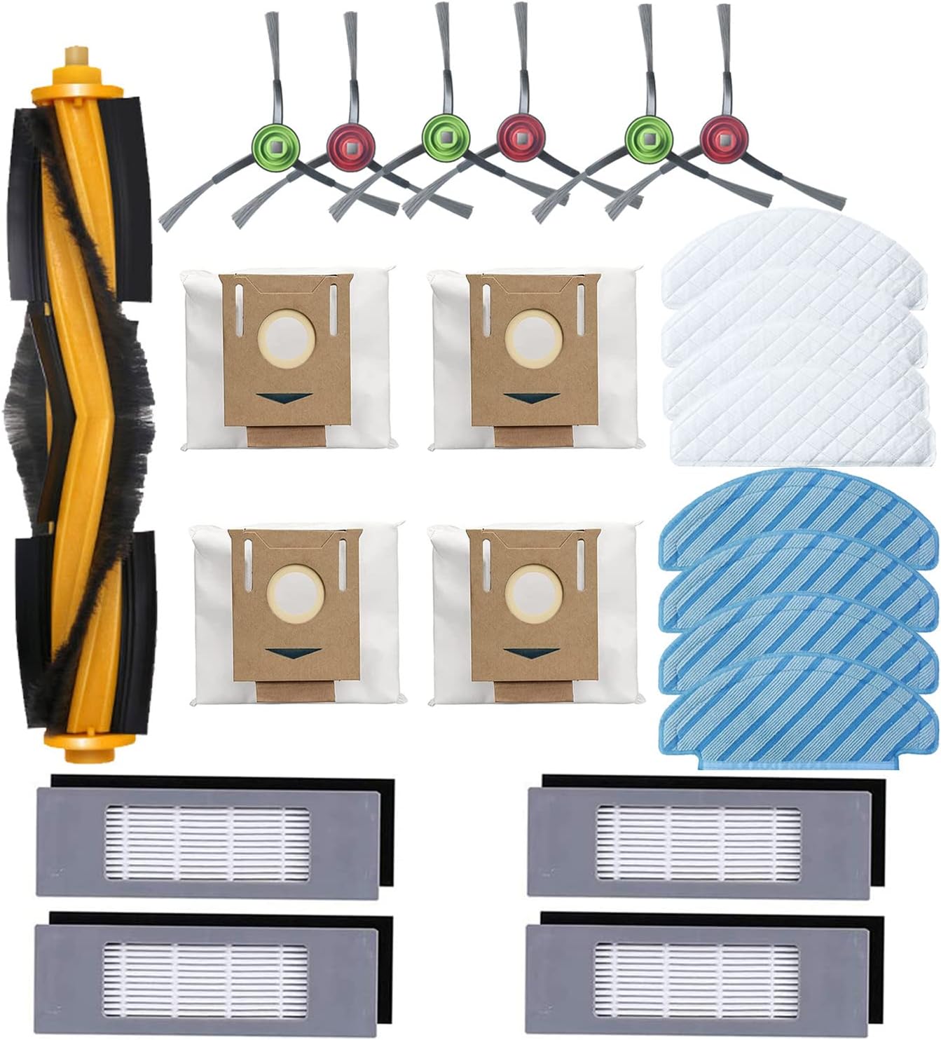 WINWINHOME Replacement Accessories Kit Fit for Ecovacs DEEBOT OZMO T8 AIVI T8 N8 Pro N8 Pro Plus Robot Vacuum, Deebot T8 N8 pro + Replacement parts (23 Pack)