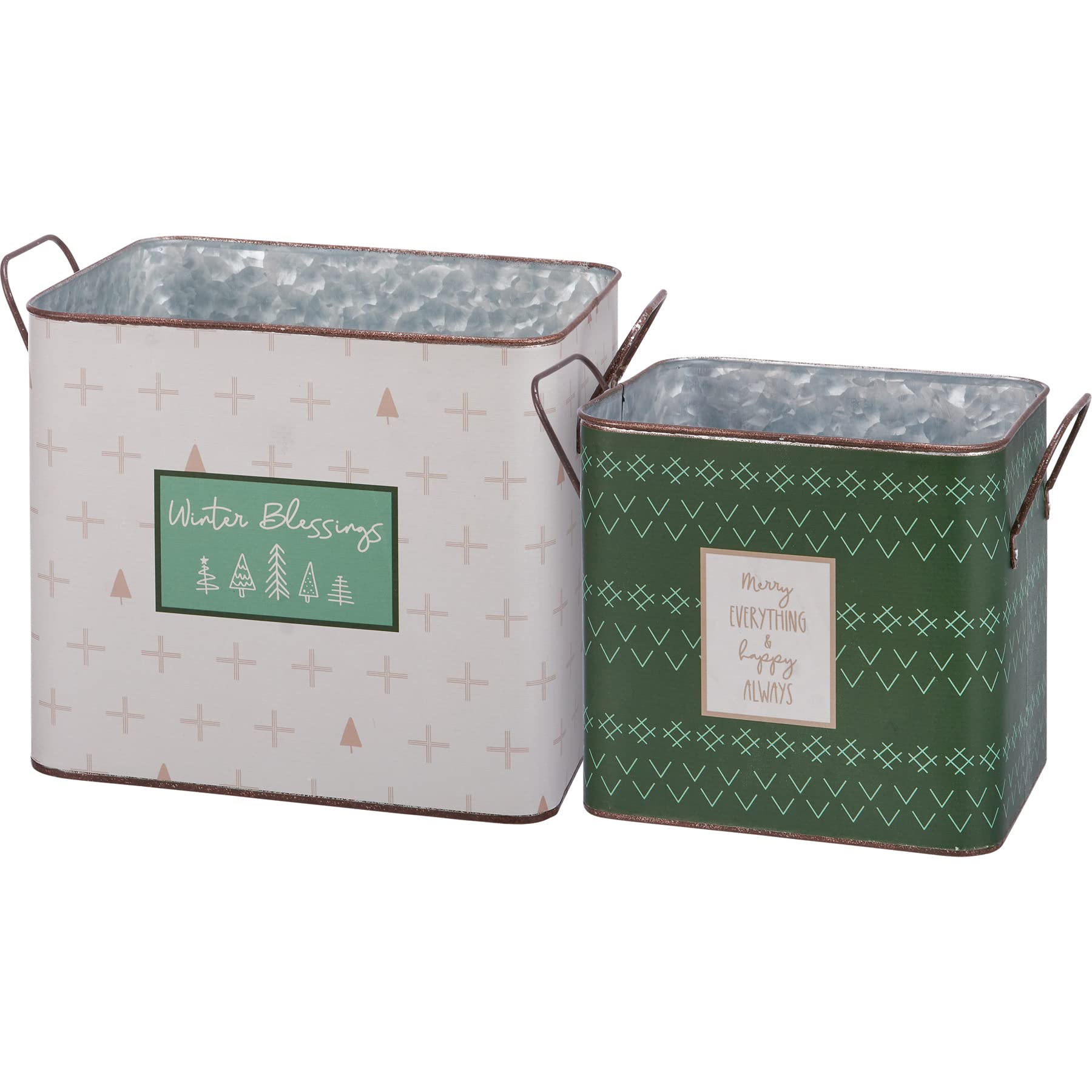 Poubelle décorative Merry Everything cadeau idéal pour fêtes maison