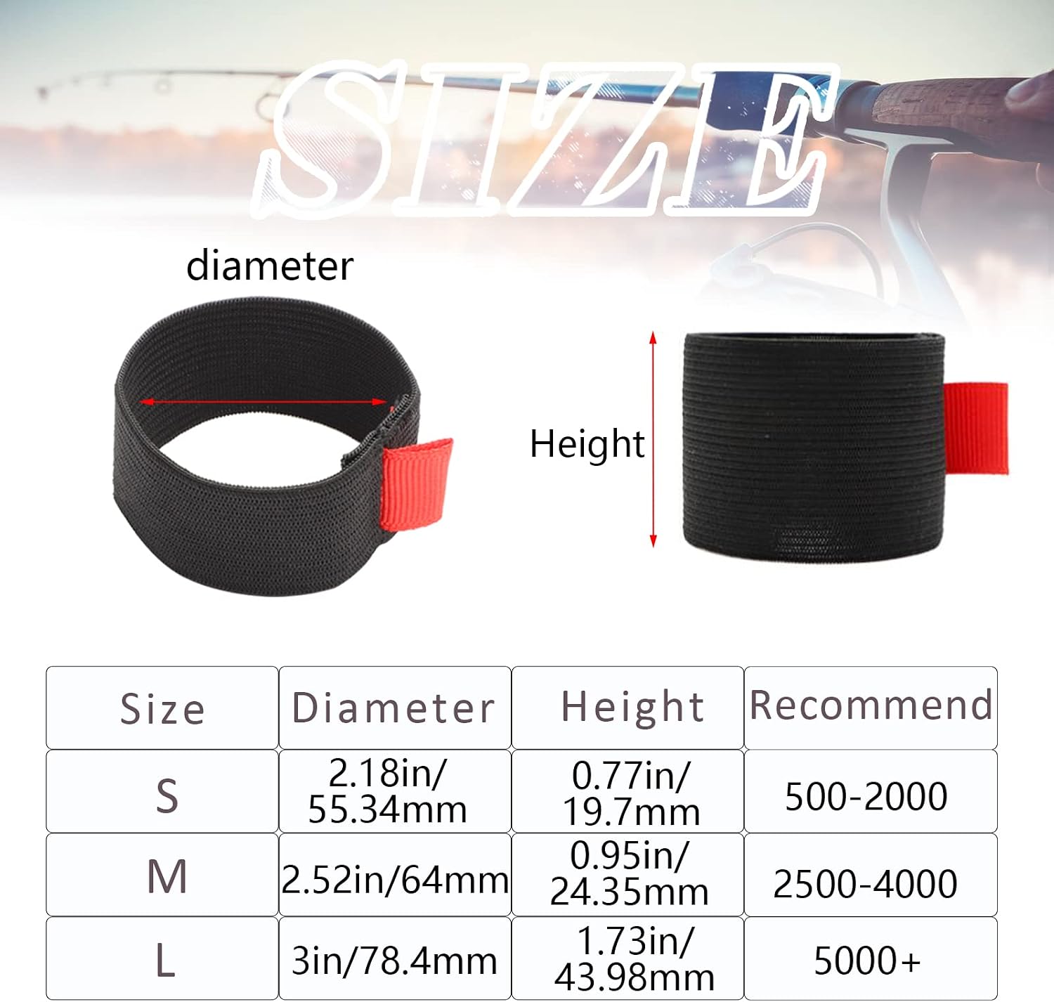 Dovesun Fishing Spool Belt, Fishing Reel Protection 4PCS