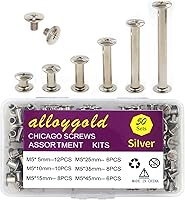 Vista 23 de 90 Juego de Tornillos de Cobre Chicago para Cuero, Juego Variado, 6 Tamaños de Remaches de Tornillo para Cuero para Artesanía de Cuero DIY