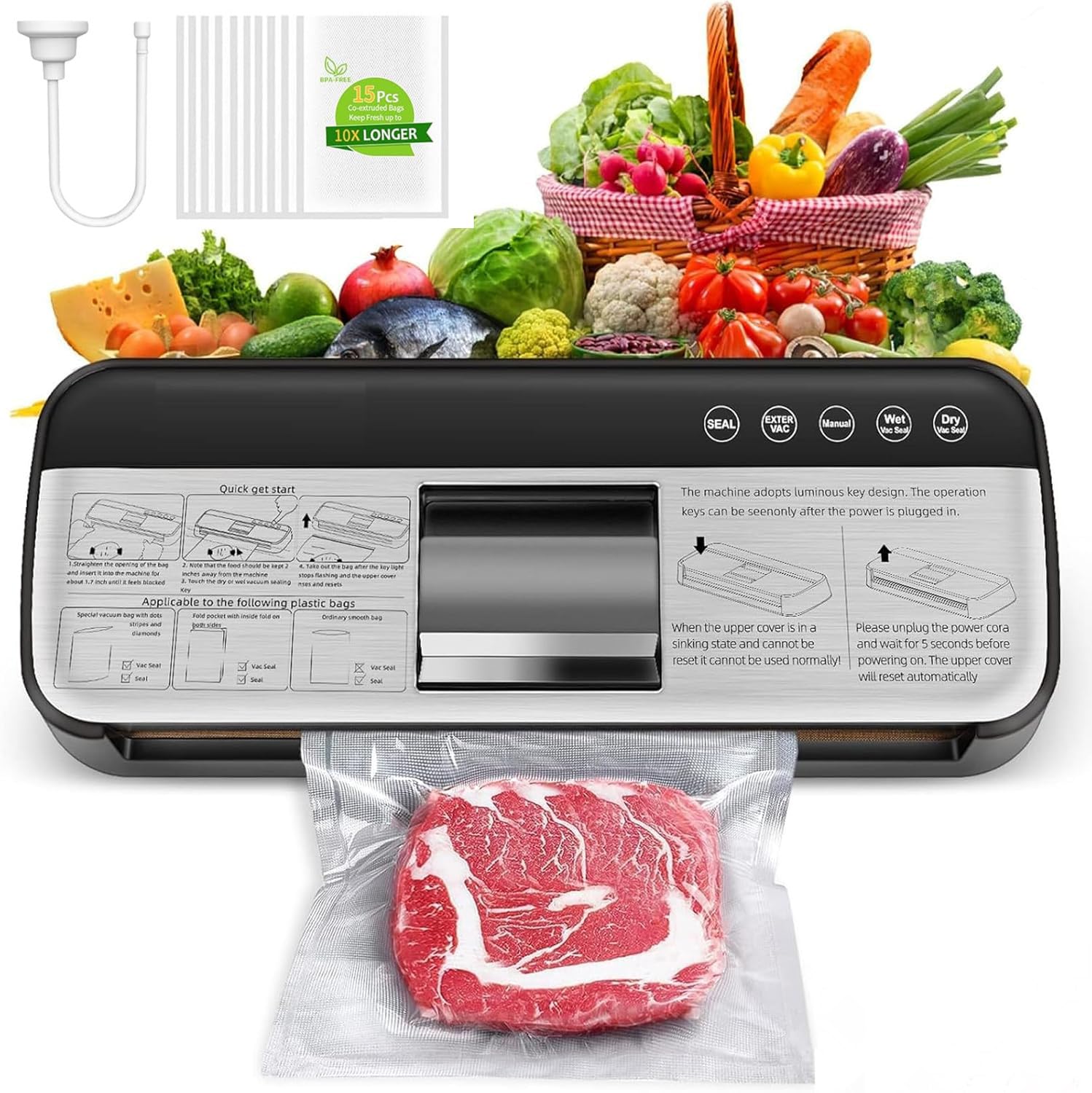 TEZILON 85KPa Vacuum Sealer