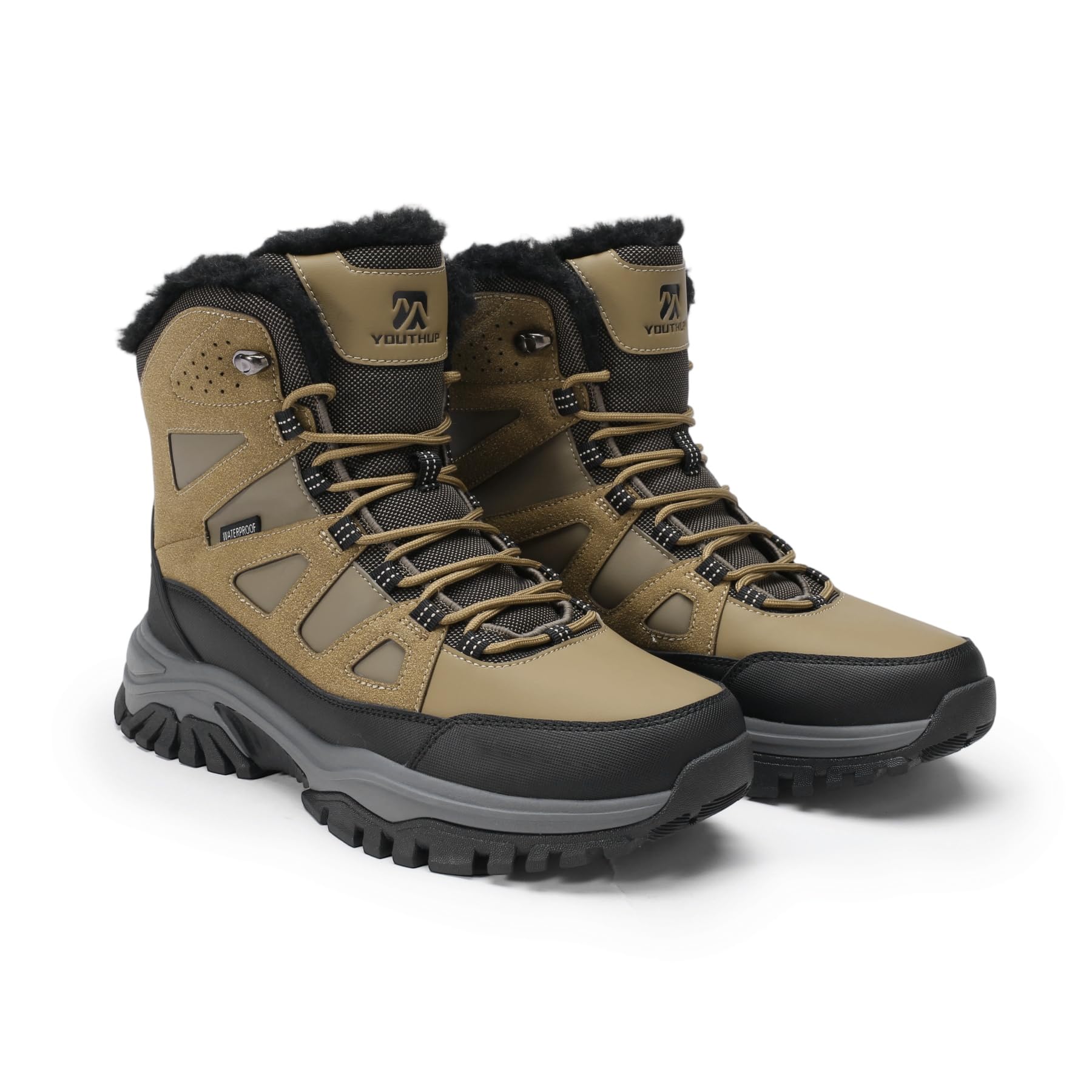 YOUTHUP bottes neige homme Hydrofuges Antidérapantes bottes randonnée hiver