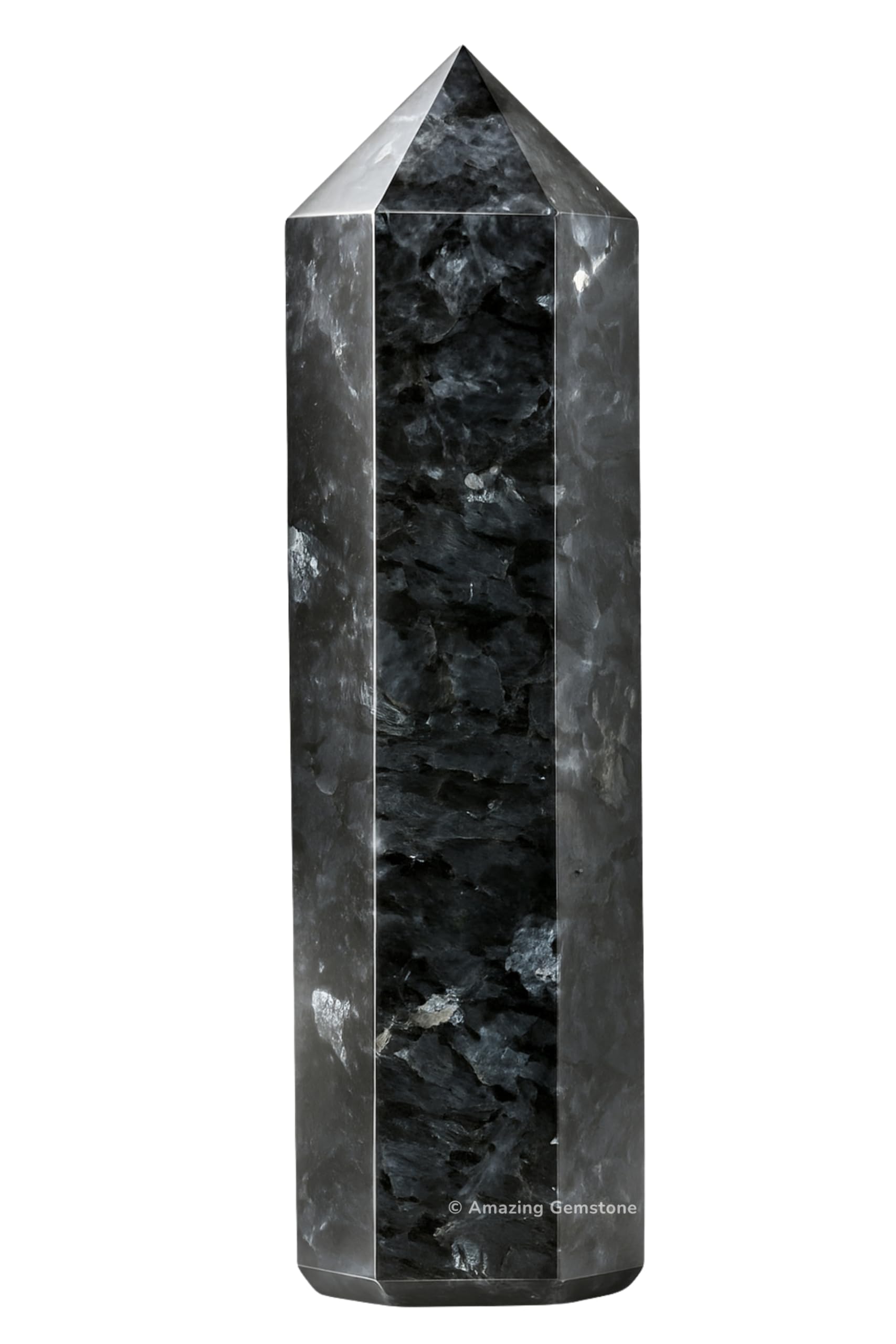 Amazing Gemstone Large Larvikite Crystal Towers ~ Natural Healing Crystal Point Obelisk for Reiki Healing and Crystal Grid (5.5 to 6 INCH)