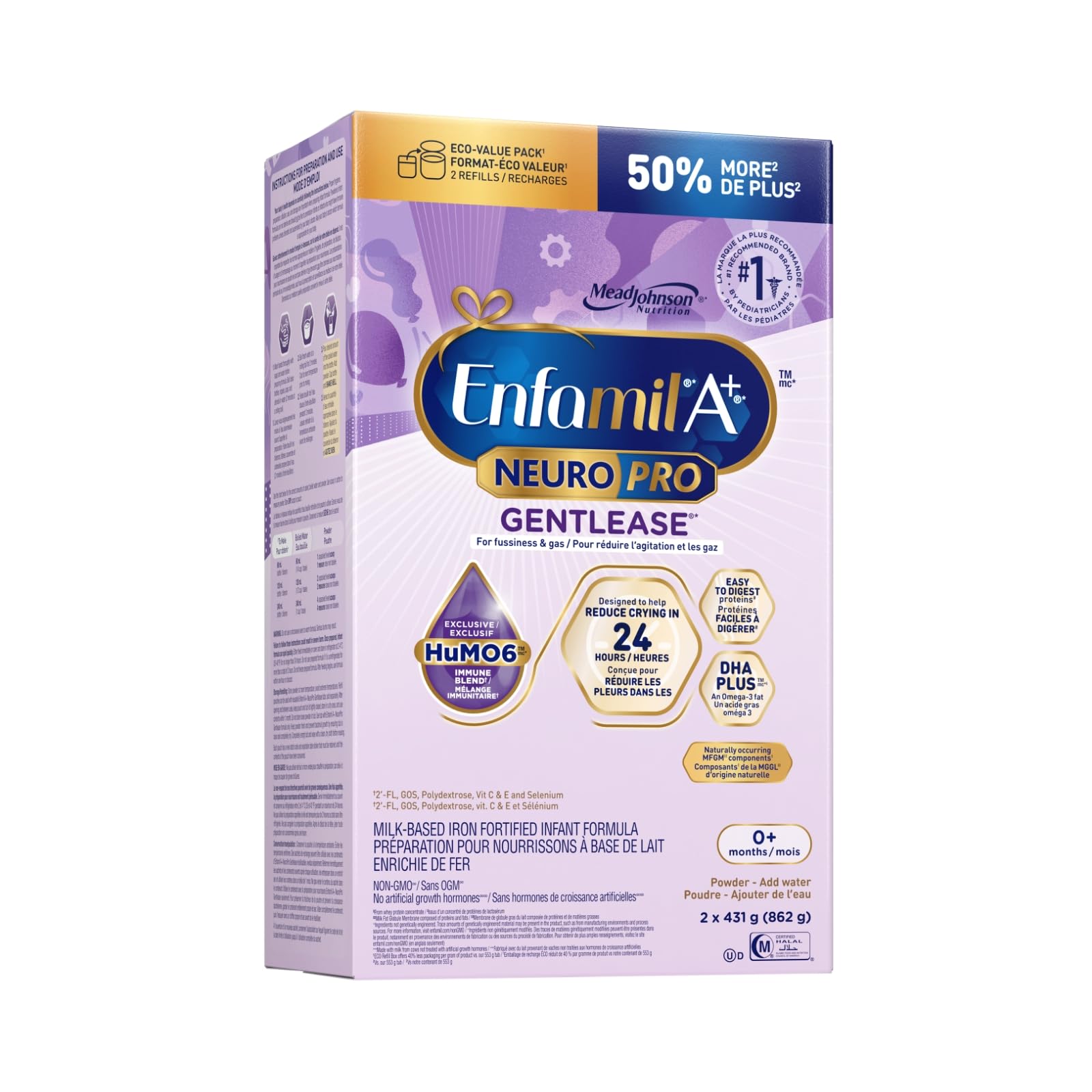 Enfamil A+ NeuroPro Gentlease, Baby Formula, Powder Refill Carton