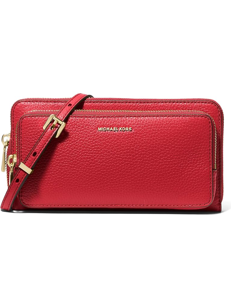 Red Michael Kors Jet Set Large Continental Xbody