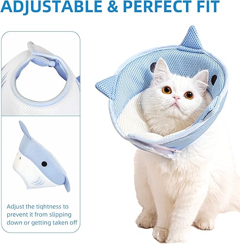 Miniatura 4 de Collar de cono para gato, suave para dejar de lamer, collar E de recuperación de gatos para gatos pequeños y grandes, collar para perros pequeños,