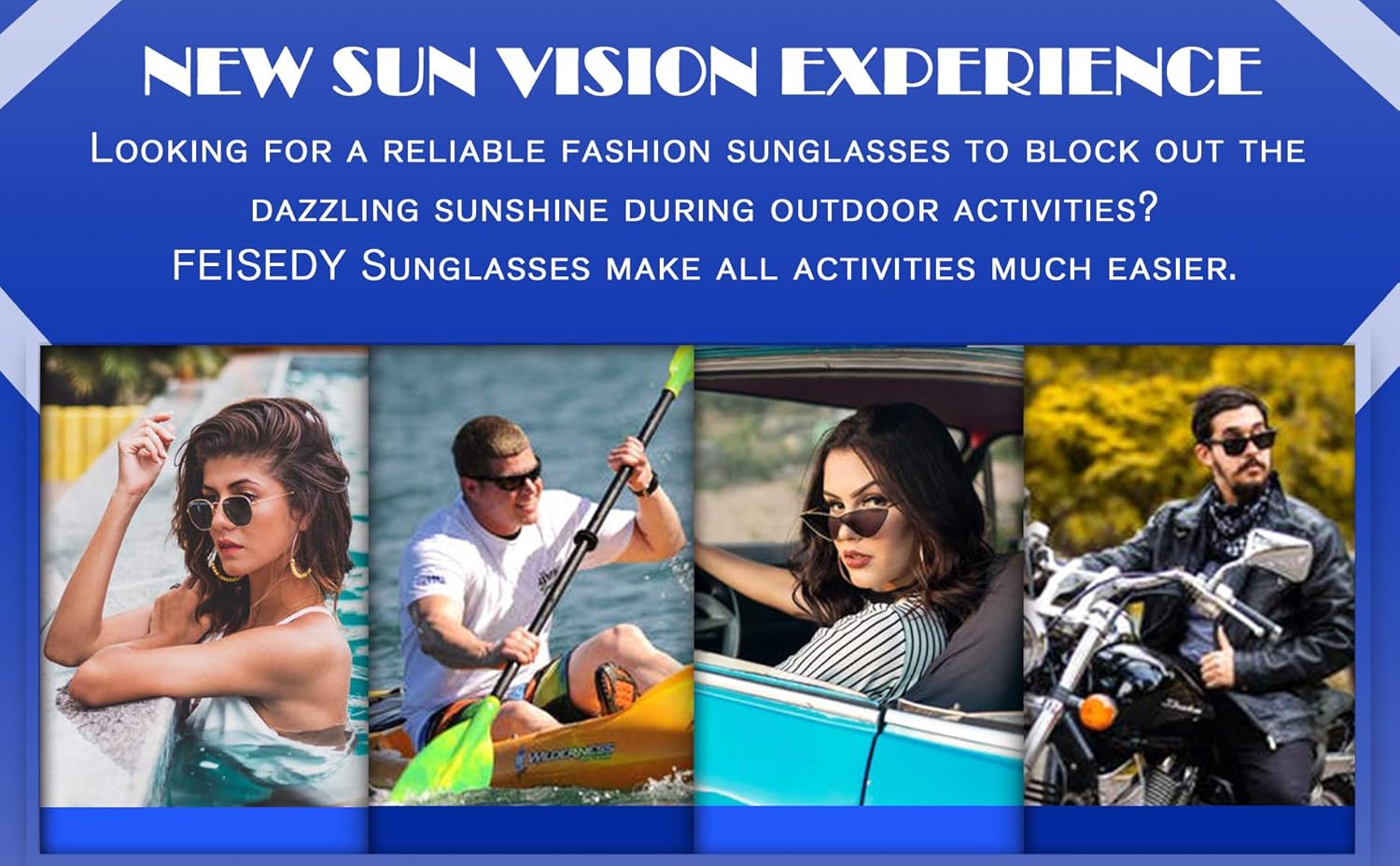 FEISEDY Vintage Polarized Cat Eye Sunglasses for Women Oversized Round Sunglasses Anti Glare B7000 - Image 7