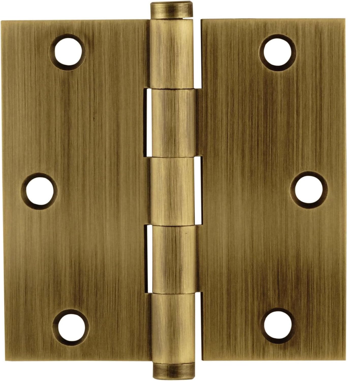 Emtek 96113 3.5" x 3.5" Solid Brass Square Corner Plain Bearing Mortise Hinge -, French Antique