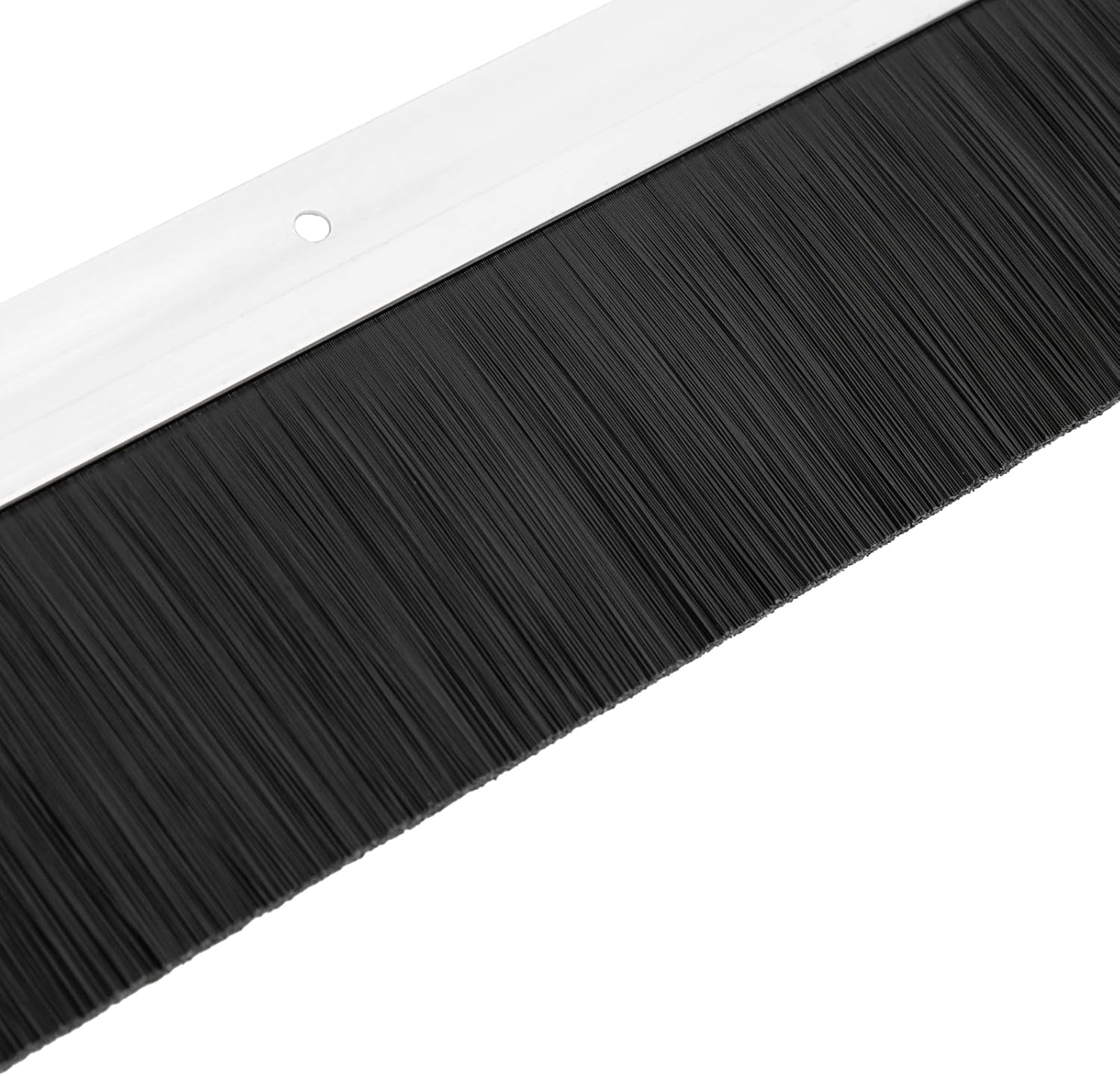 6 Sets 3.2 x 39.4 Inch Door Brush Sweeps Seal Garage Roll Up Door Brush, Aluminum Alloy Sweep Seal Sliding Door Brush Seal Strip, Easy Mounting for Home, Commercial Gate, Fill Gaps Dust, Debris