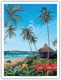 Maui Morning - Hawaiian Paradise Ocean View - From an Original Color Painting by Scott Westmoreland - Master Art Print (Unframed) 9in x 12in