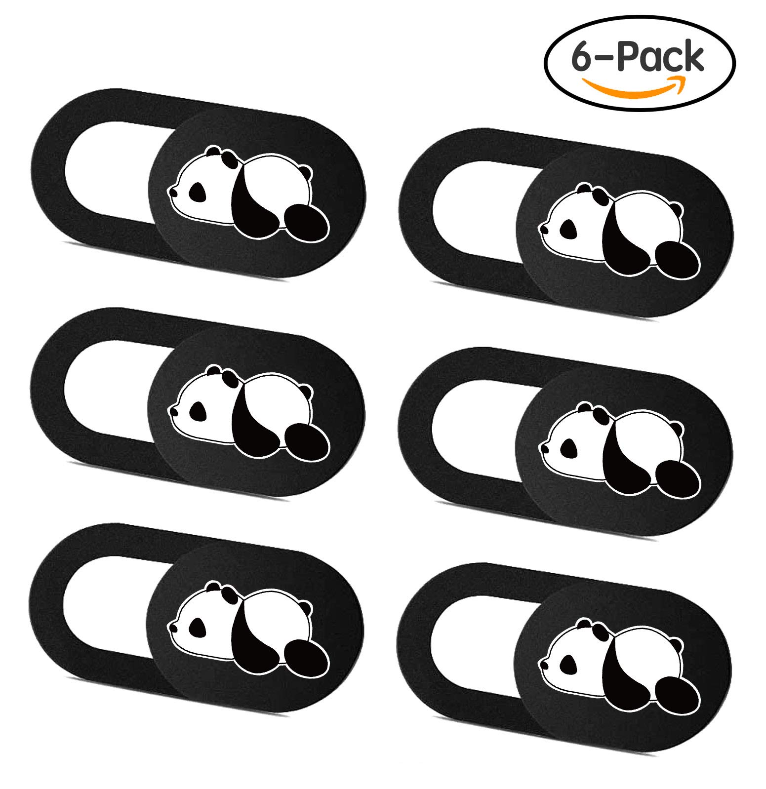 Webcam Cover Slide Ultra Thin - Cute Panda Web Camera Cover fits Laptop,Tablet,Computer, Smartphone, Protect Your Privacy and Security,Strong Adhesive