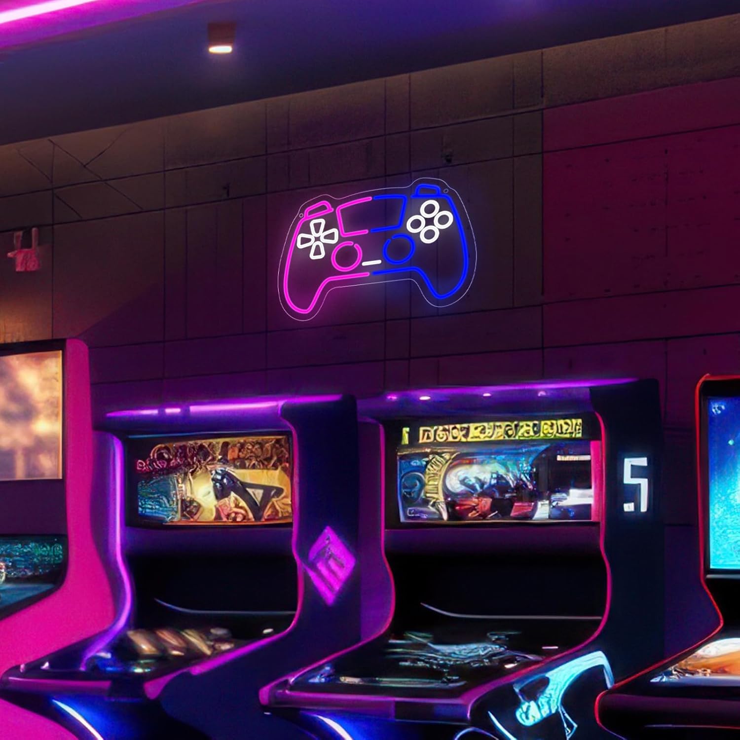 Gamer Neon Sign, Led Light for Gaming Room Wall Decor, Dimmable Neon Light for Boys Room Decor, Blue and Pink Light Up Signs for Man Cave & Bedroom, Gamer Gifts for Teens, Boys, Kids - Image 6