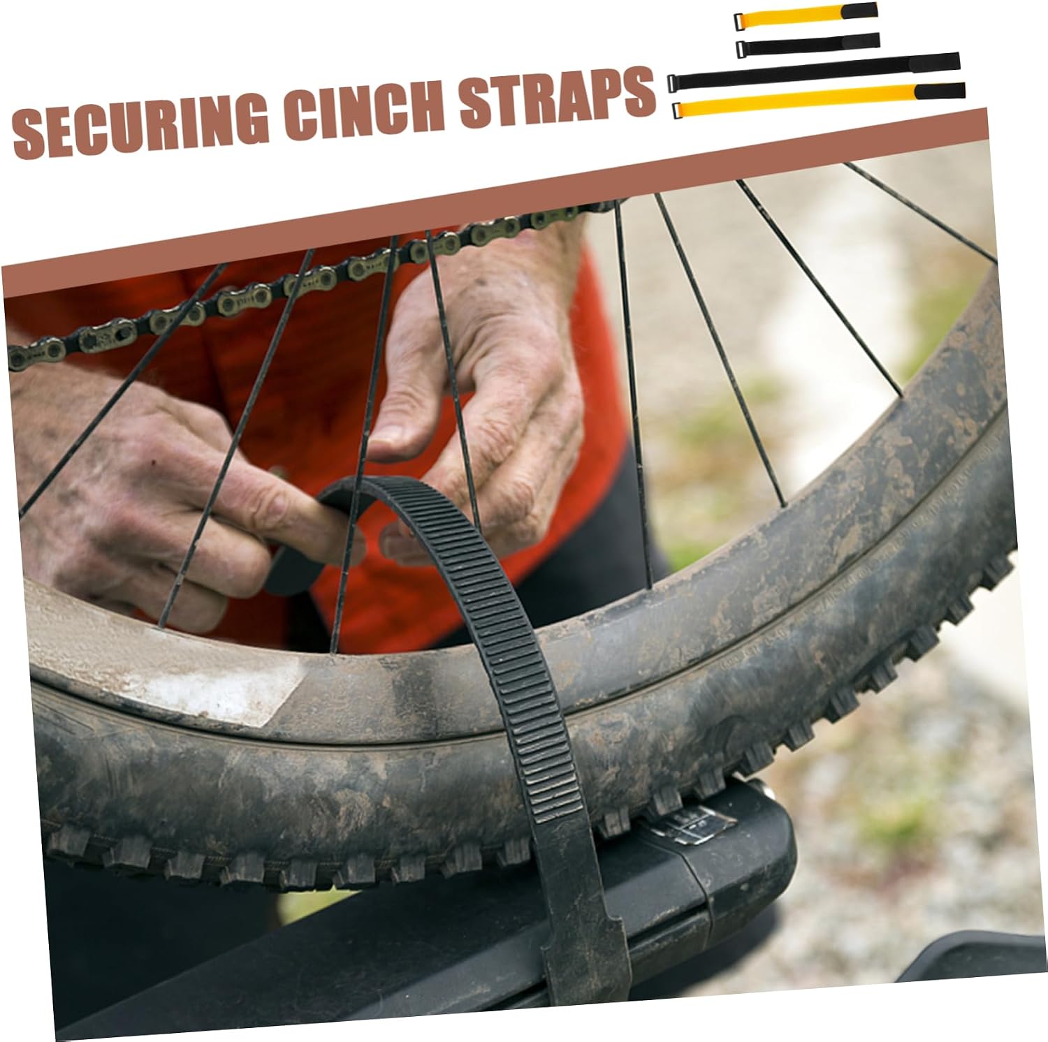 Bike Rack Wheel Strap Compatible Sturdy Cinch Strap Multi-Functional for Storage