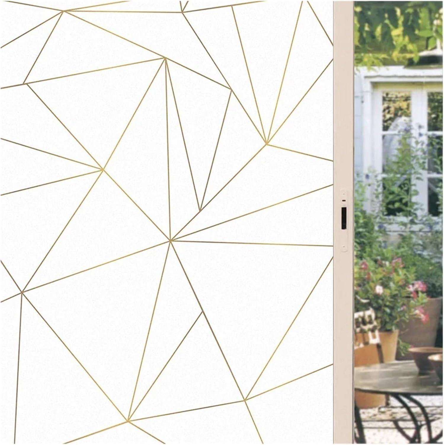 3D Frosted Decorative Window Film Privacy Static Cling Adhesive Stained Glass Matte Decals UV Protection Stickers for Room(Color3,55x200 CM)