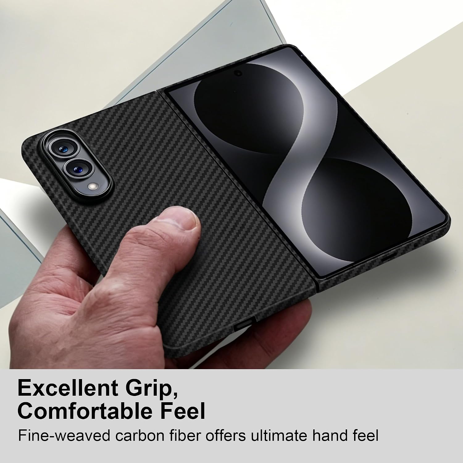Magnetic Carbon Fiber Case for Samsung Galaxy Z Fold 8 (Wide) thumbnail