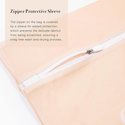 Miniatura 5 de Sillo Care - Paquete de 2 delicadas bolsas de lavandería de 16 x 20 pulgadas, cremallera duradera para lencería, brasieres, seda, calcetines,
